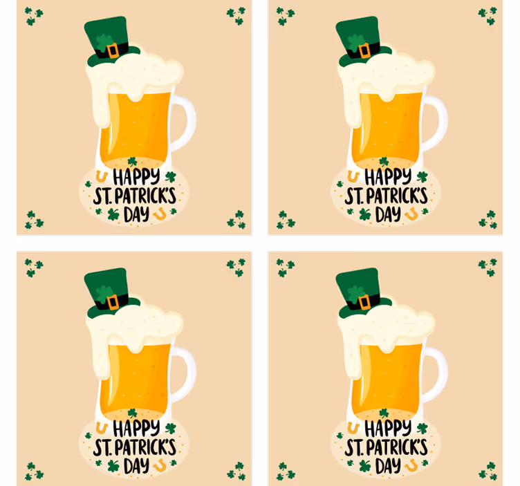 Posavasos cerveza taza de cerveza festiva - TenVinilo