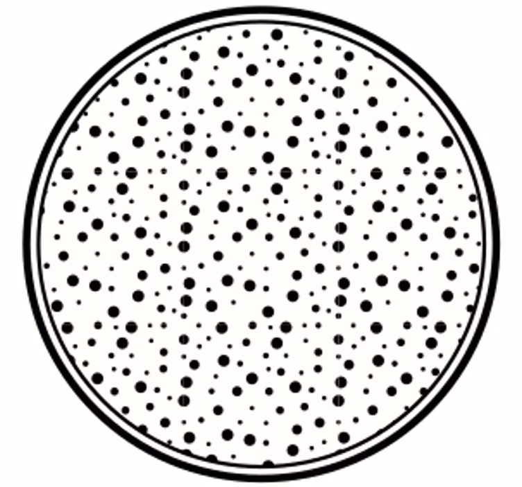 Posavasos patrón de puntos negros - TenVinilo