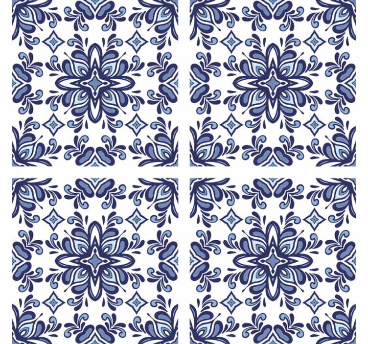 Posavasos azulejo Estilo marroquí azul - TenVinilo