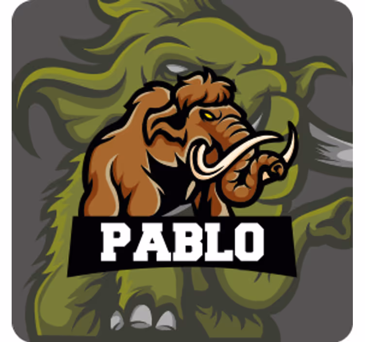 Posavasos frikis arte del emblema del mamut - TenVinilo