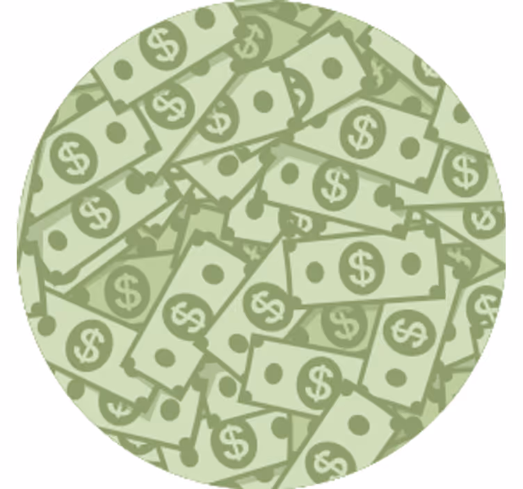 Posavasos moderno gráfico de billetes - TenVinilo