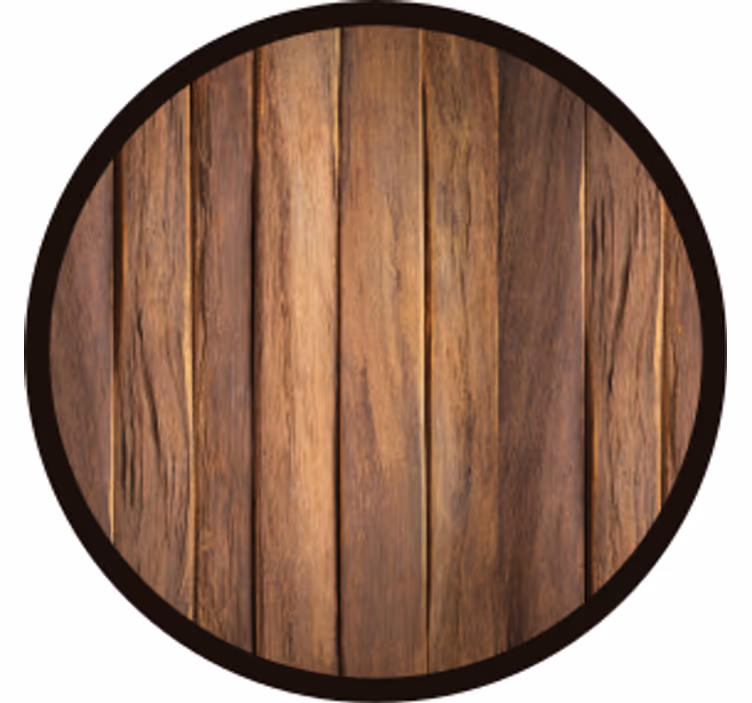Posavasos cerveza base circular de textura madera - TenVinilo