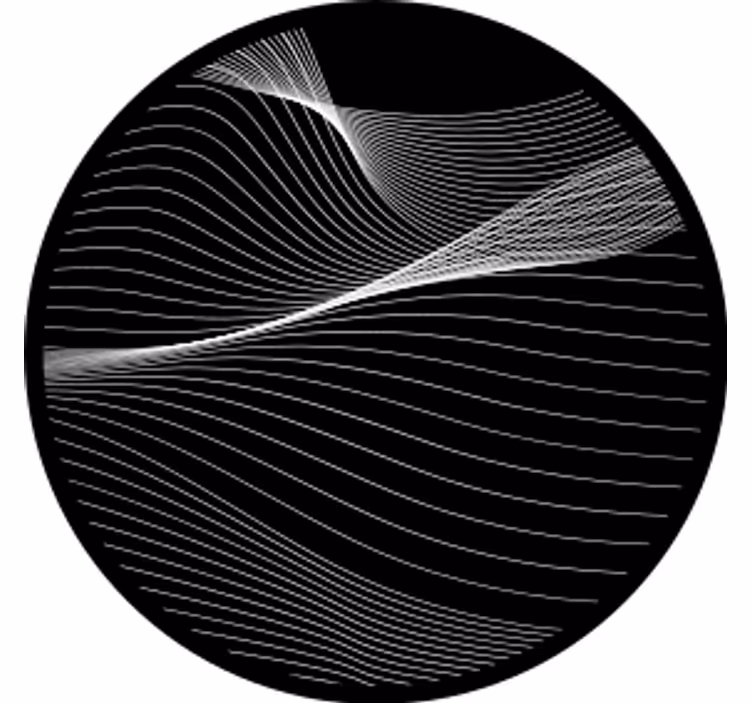 Posavasos moderno Onda negra abstracta 3d - TenVinilo
