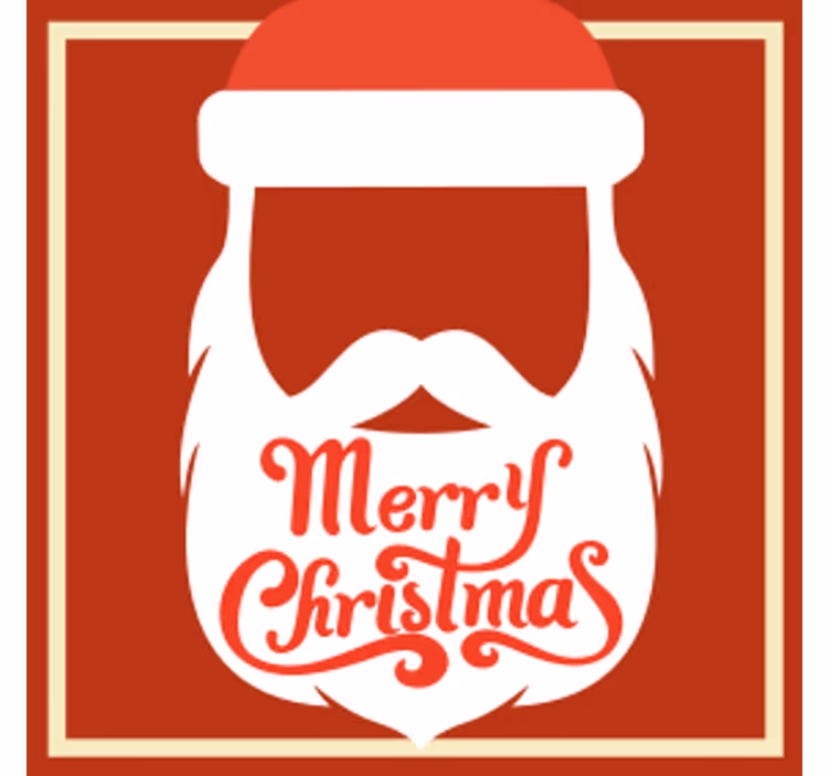 Posavasos navideño ilustración de santa claus - TenVinilo