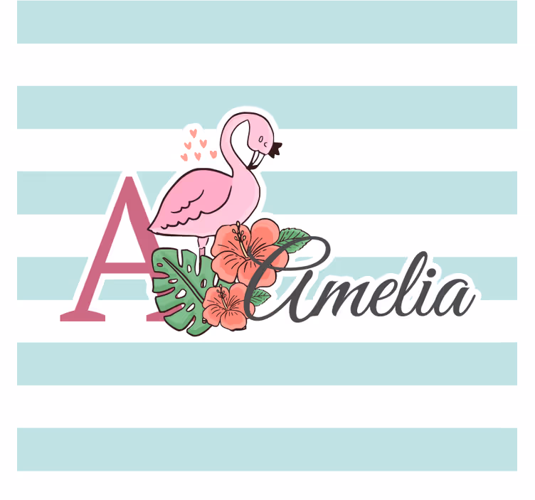 Posavasos personalizable flamenco floral personalizado - TenVinilo