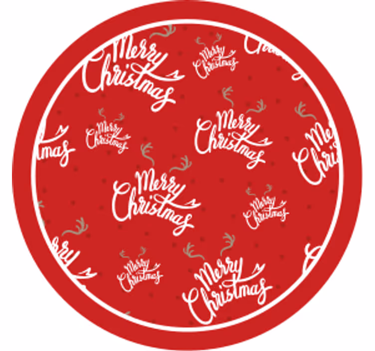 Posavasos navideño celebración roja festiva - TenVinilo