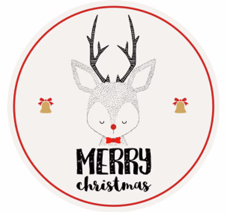 Posavasos navideño reno con cascabeles - TenVinilo