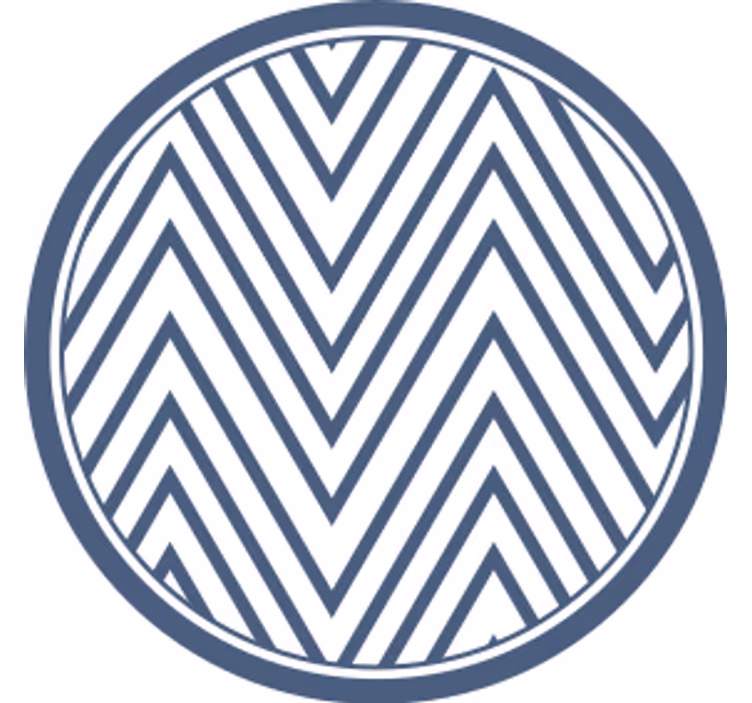Posavasos diseño chevron en superficie - TenVinilo