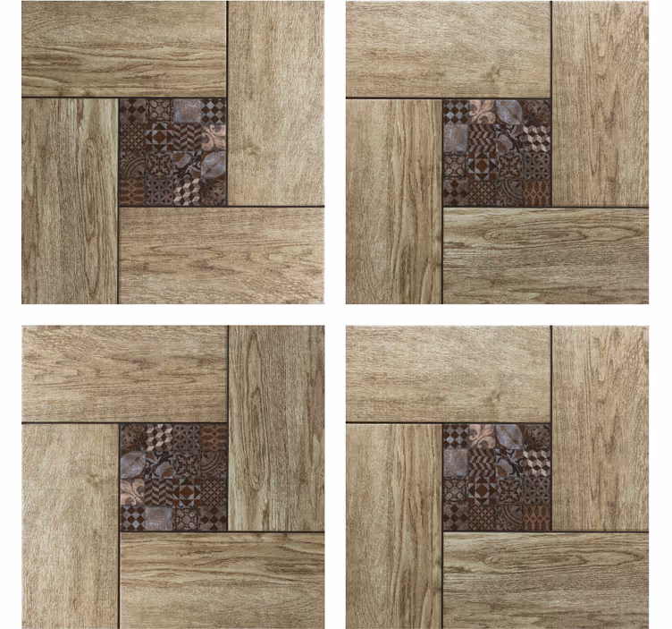 Posavasos azulejo con diseño de textura madera - TenVinilo