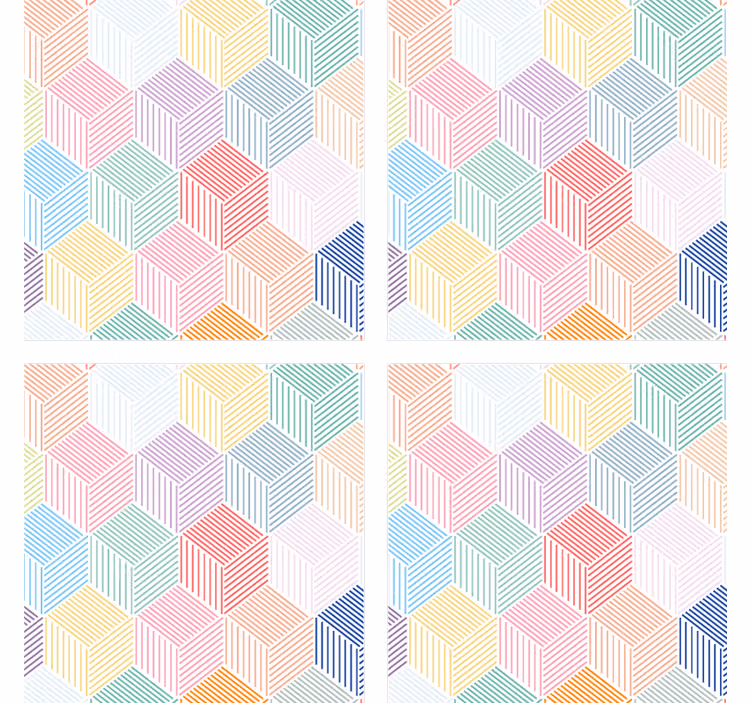 Posavasos patrón hexagonal geométrico - TenVinilo
