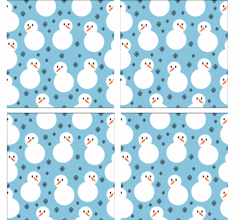 Posavasos navideño fondo de muñecos de nieve - TenVinilo