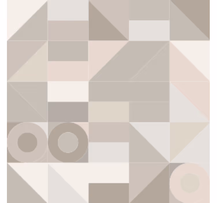 Posavasos azulejo Geometría moderna color café - TenVinilo