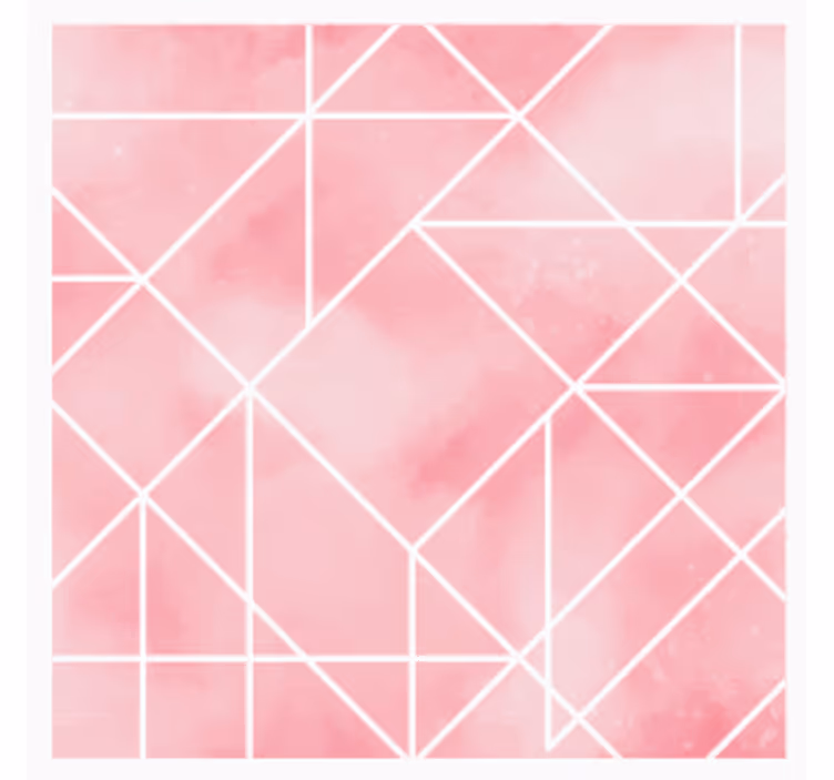 Posavasos patrón geométrico rosa - TenVinilo