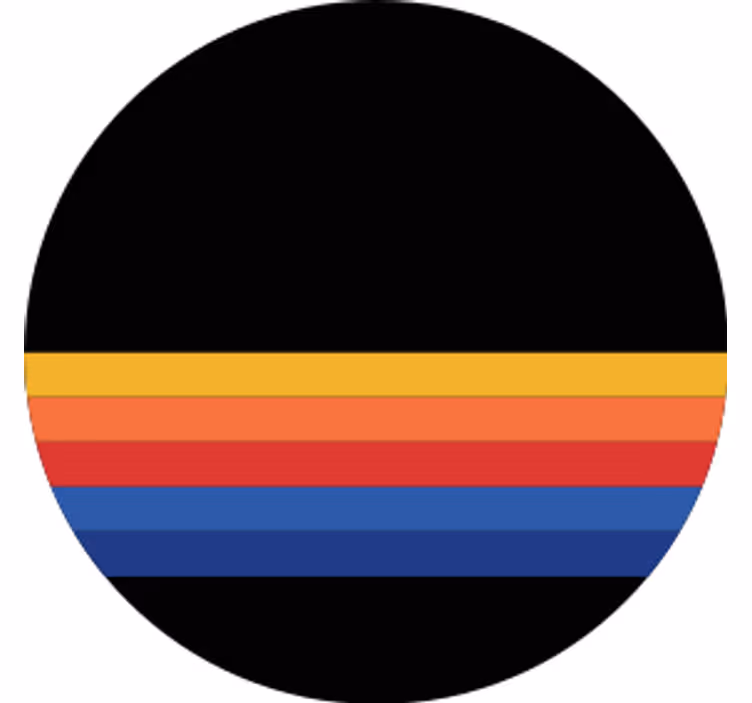 Posavasos patrón circular a rayas coloridas - TenVinilo