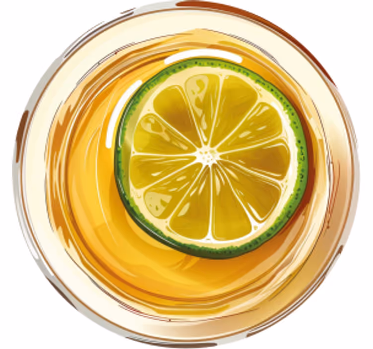 Posavasos vaso de tequila con limón - TenVinilo