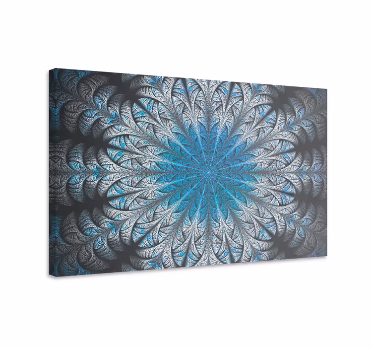 Cuadro azul mandala brumoso - TenVinilo