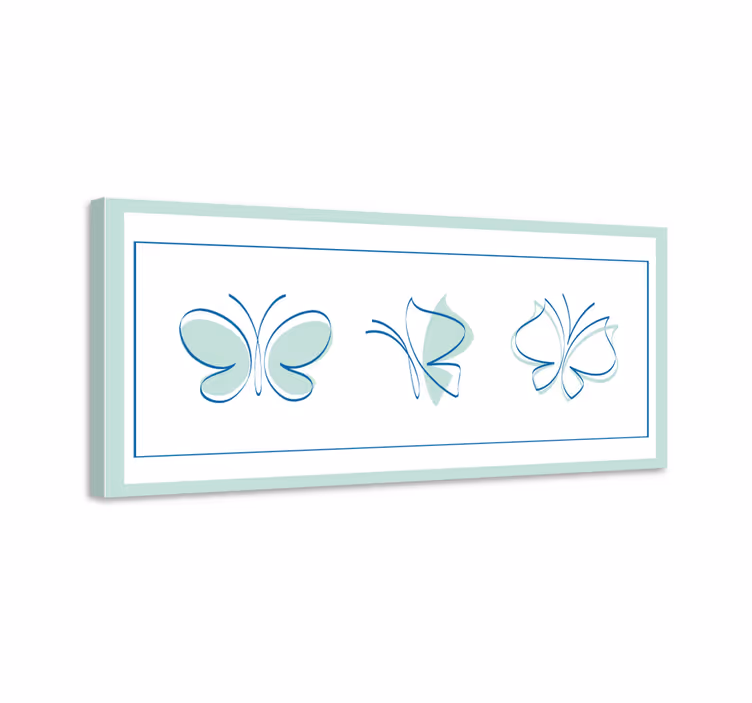 Cuadro mariposas azulejos de mariposas en silueta - TenVinilo