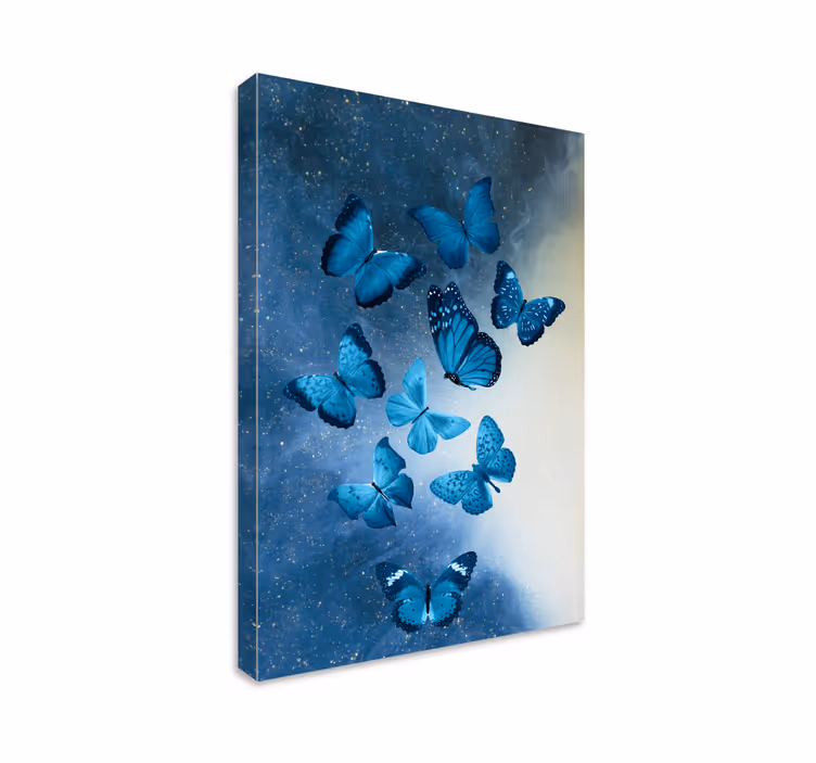Cuadro mariposas azules majestuosas - TenVinilo