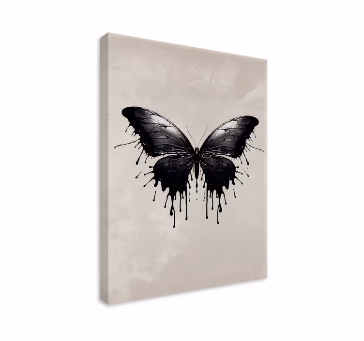 Cuadro mariposas alas grandes negras - TenVinilo