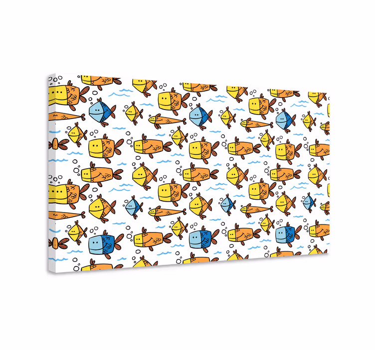 Cuadro de peces estilo infantil multicolor - TenVinilo