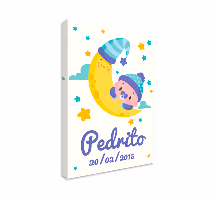Cuadro para bebés luna del bebé durmiente - TenVinilo
