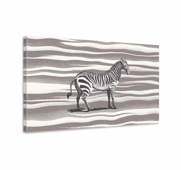 Cuadro animales diseño de rayas de cebra - TenVinilo