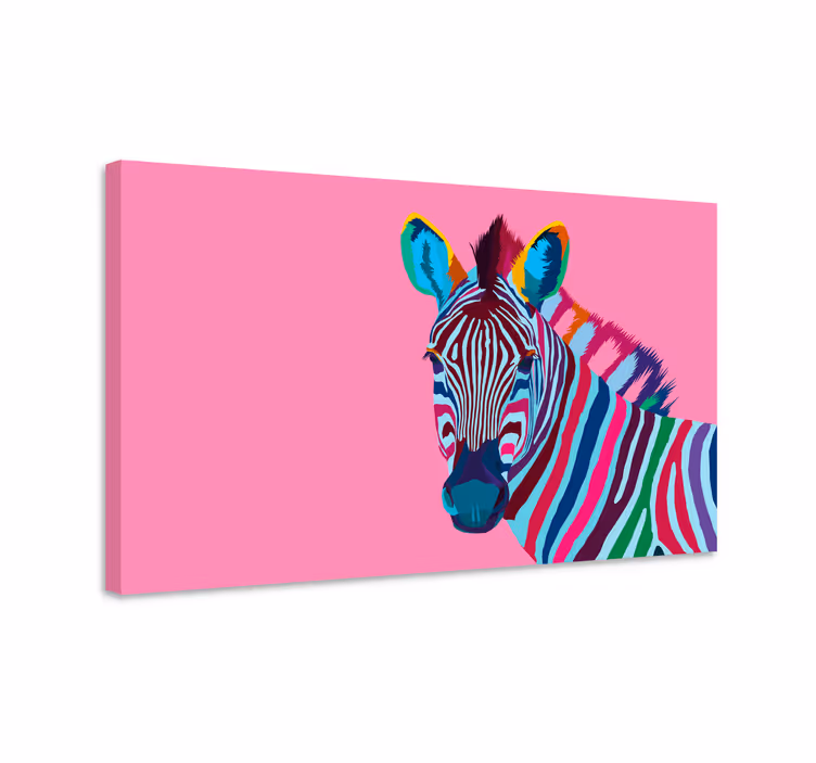 Cuadro animales imagen vibrante de cebra - TenVinilo