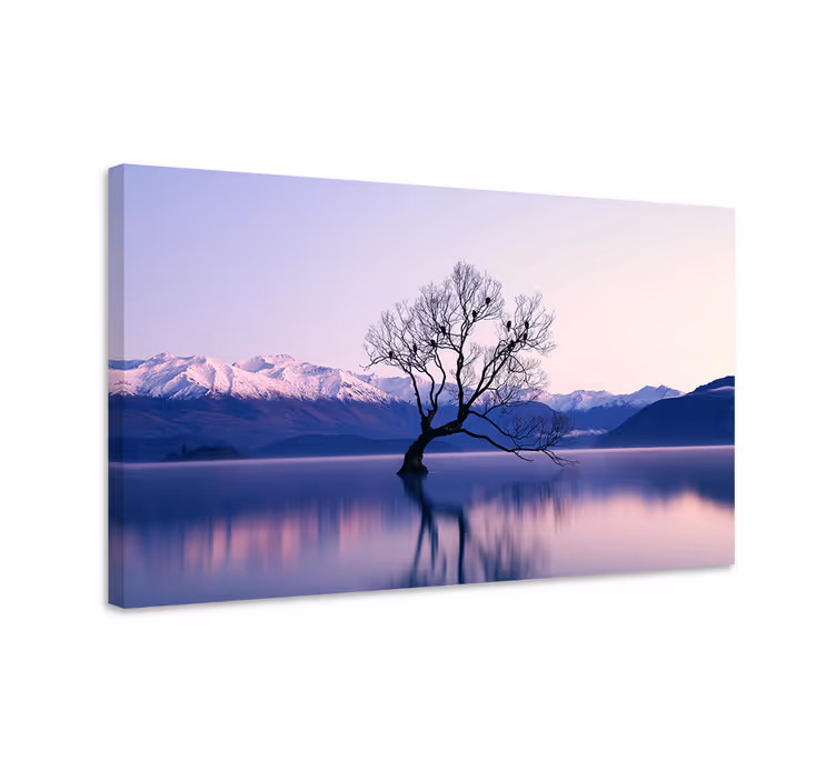 Cuadro paisajes reverberación de montaña serena - TenVinilo