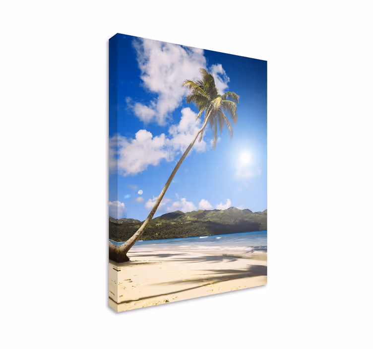 Cuadro paisajes oasis de playa tropical - TenVinilo