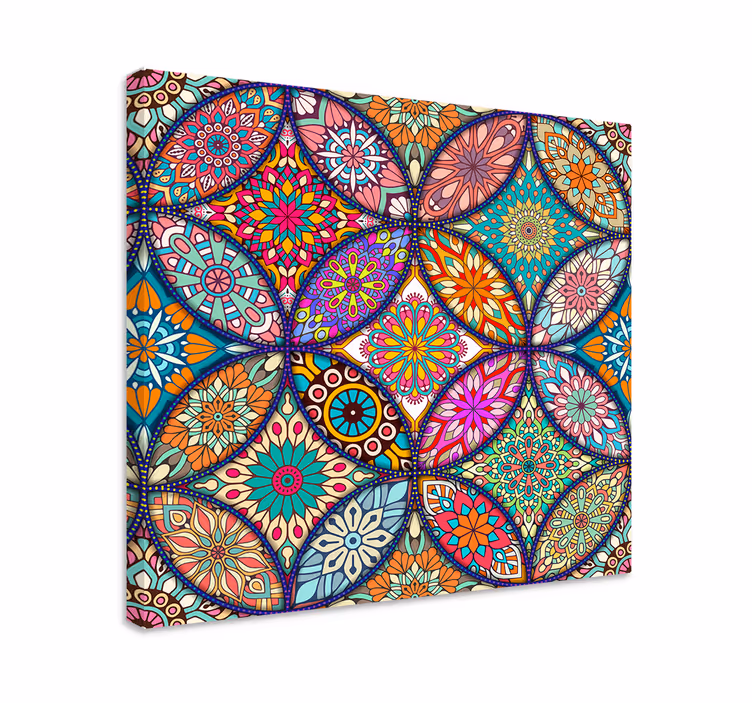 Cuadro habitación matrimonio Mandalas de colores - TenVinilo