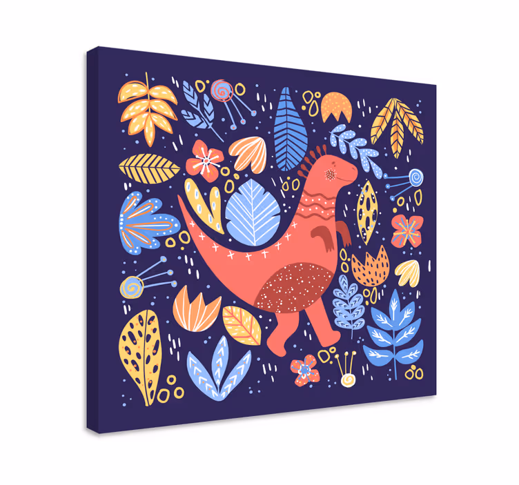 Cuadro dinosaurios Dinosaurios infantiles de dibujos animados - TenVinilo