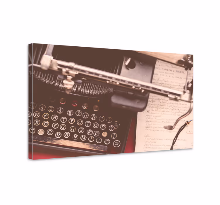 Cuadro bodegones teclas de máquina de escribir vintage - TenVinilo