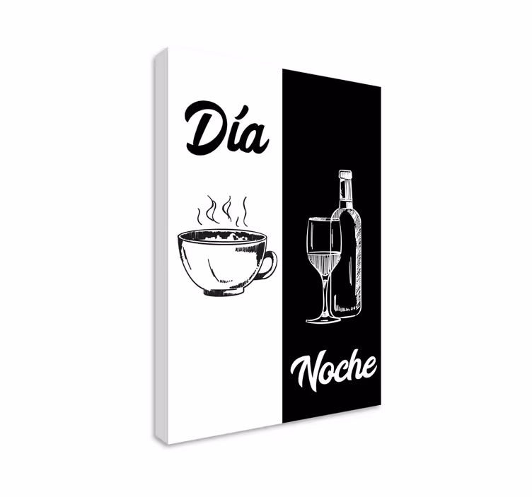 Cuadro para cocina Divertida cocina en blanco y negro - TenVinilo