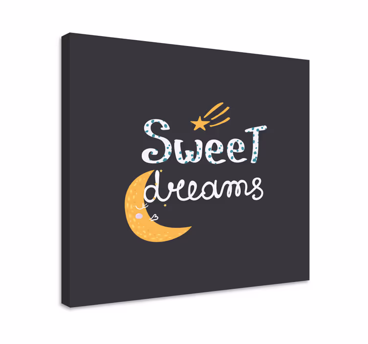 Cuadro frase dulces sueños luna - TenVinilo