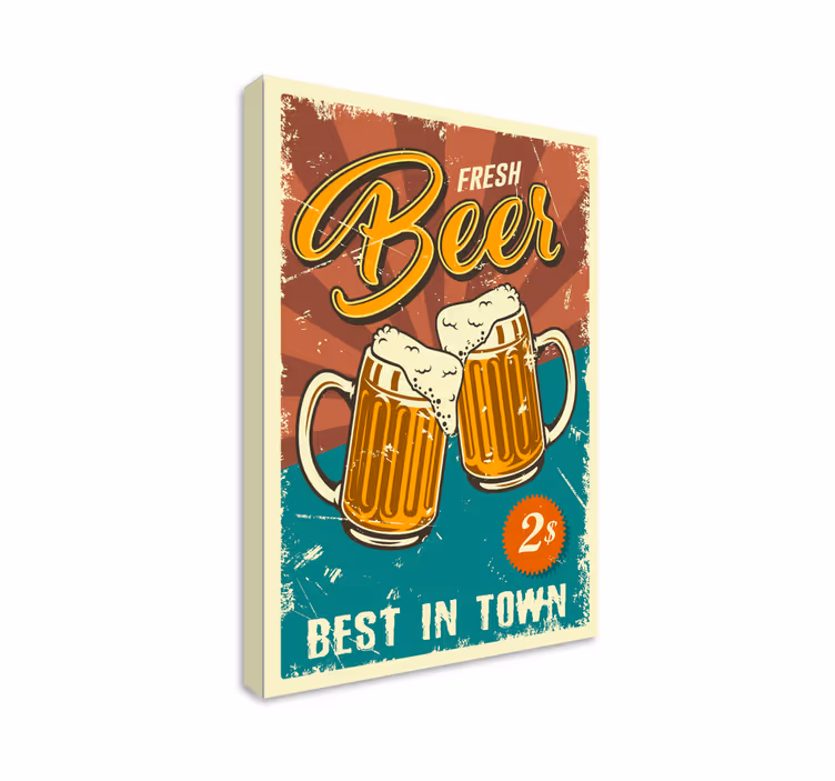 Cuadro para bar La mejor cerveza de la ciudad - TenVinilo
