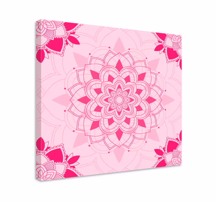 Cuadro zen mandala floral intrincado - TenVinilo