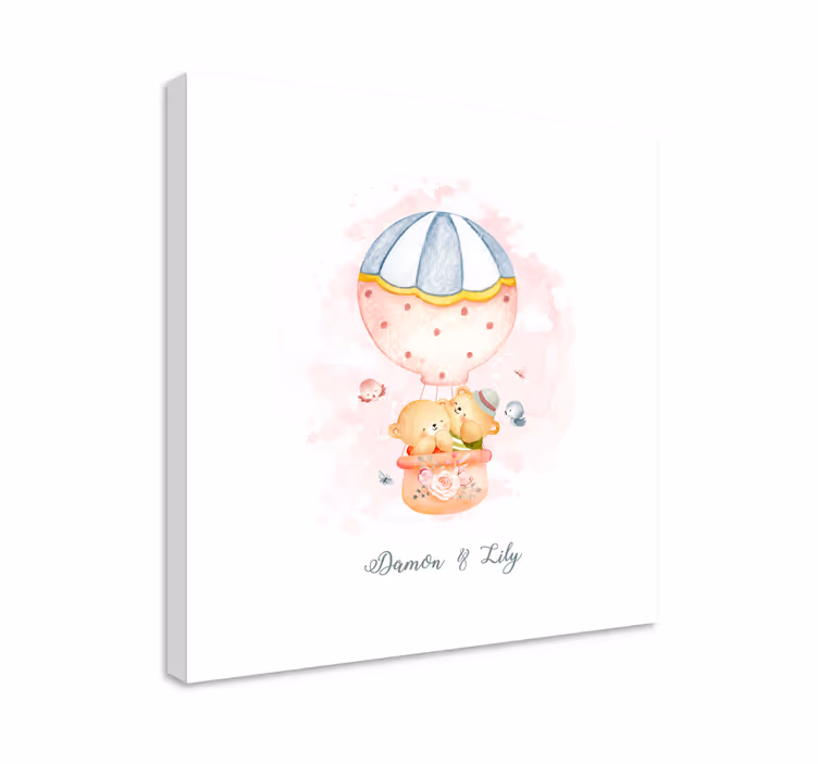 Cuadro boda Globos de amor personalizables - TenVinilo