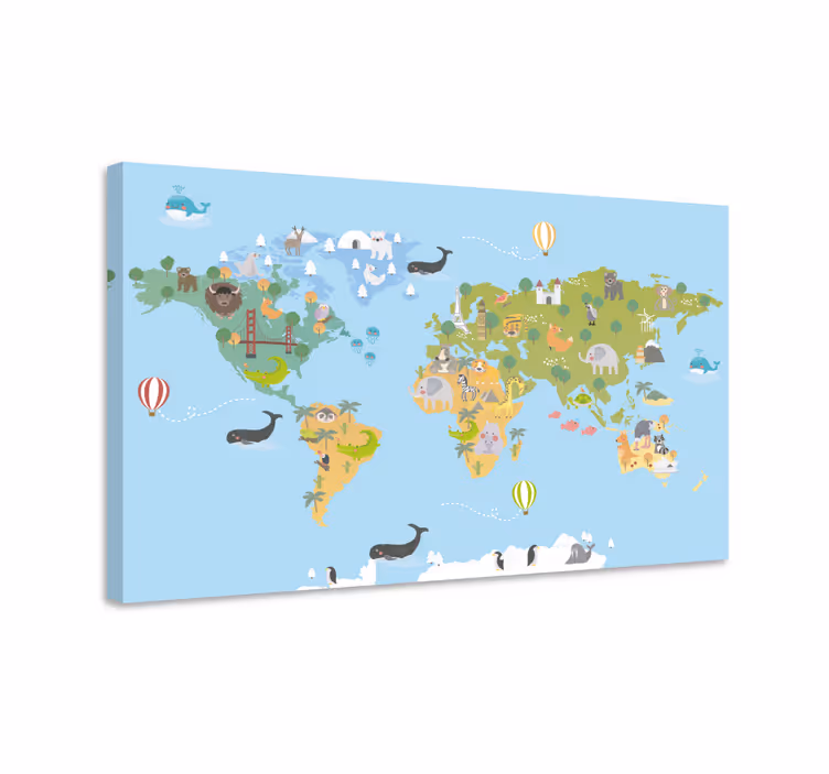 Cuadro mapa mapa de animales fantásticos - TenVinilo