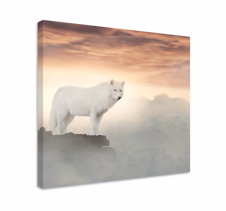 Cuadro de perro lobo Ártico majestuoso - TenVinilo