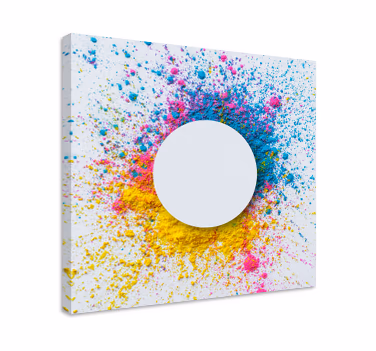 Cuadro ornamental explosión de polvo colorido - TenVinilo