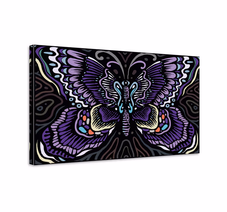Cuadro mariposas diseño de mariposas intrincado - TenVinilo