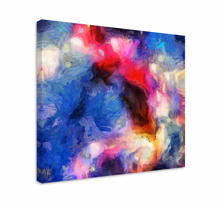 Cuadro abstracto formas fluidas vibrantes - TenVinilo