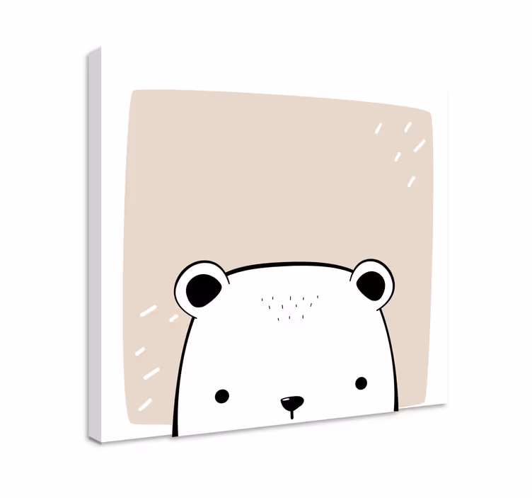 Pintura habitación bebé Bebé oso polar - TenVinilo