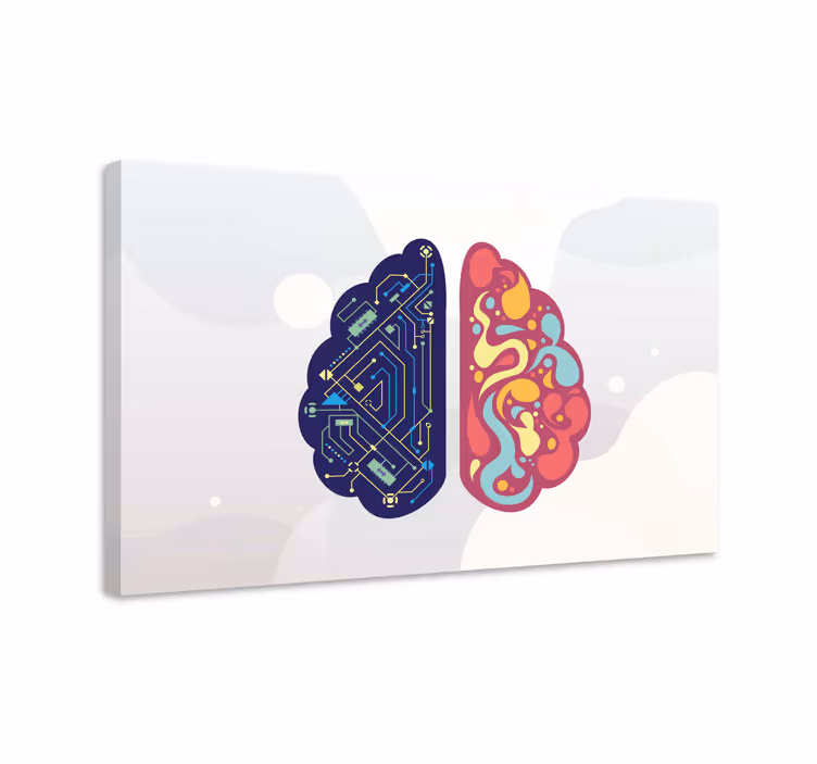 Cuadro bodegones diseño de doble cerebro - TenVinilo