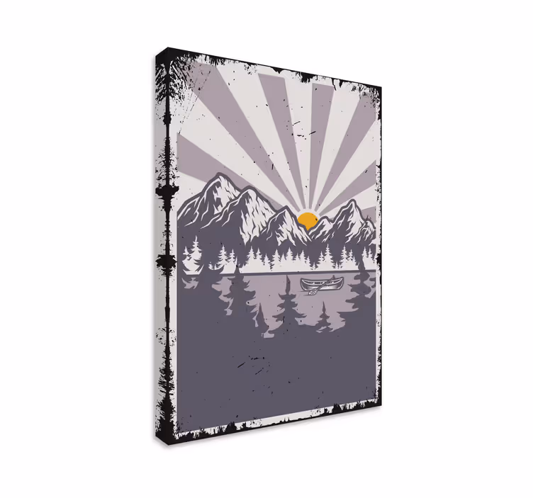 Cuadro vintage Paisaje retro - TenVinilo