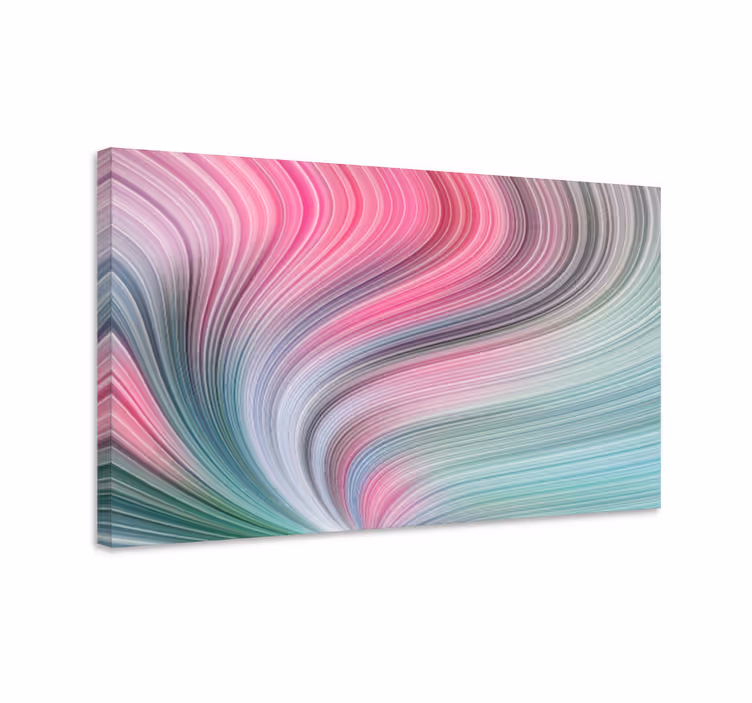 Cuadro abstracto ondas de color curvas - TenVinilo