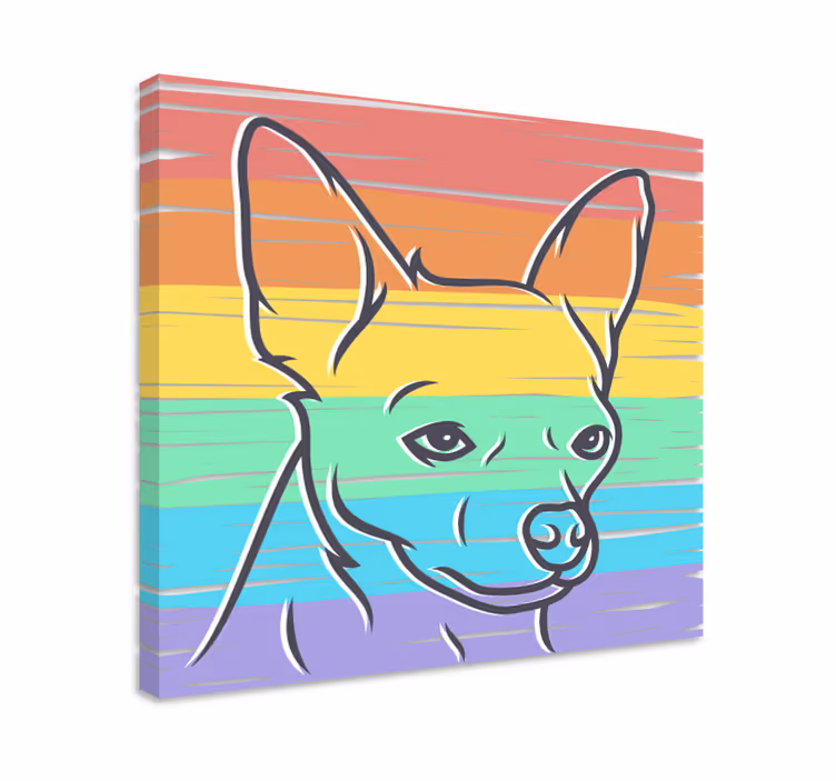 Cuadro de perro retrato de perro estilizado - TenVinilo