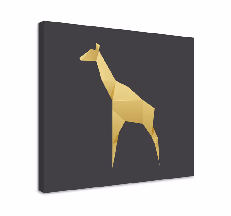 Cuadro caballos silueta de jirafa elegante - TenVinilo