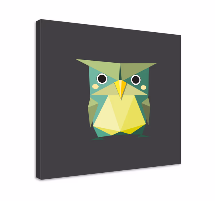 Cuadro animales Búho de origami - TenVinilo