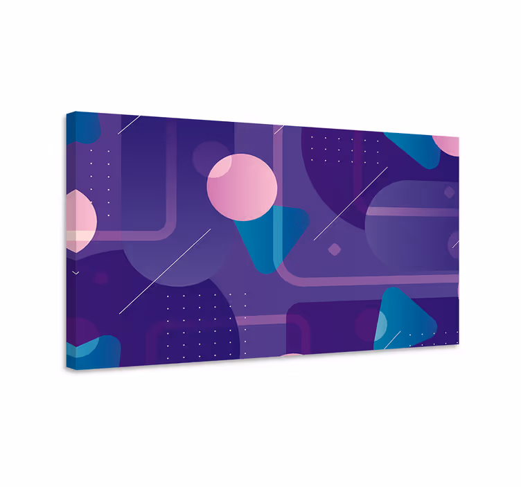 Cuadro figuras geométricas diseño de formas abstractas - TenVinilo